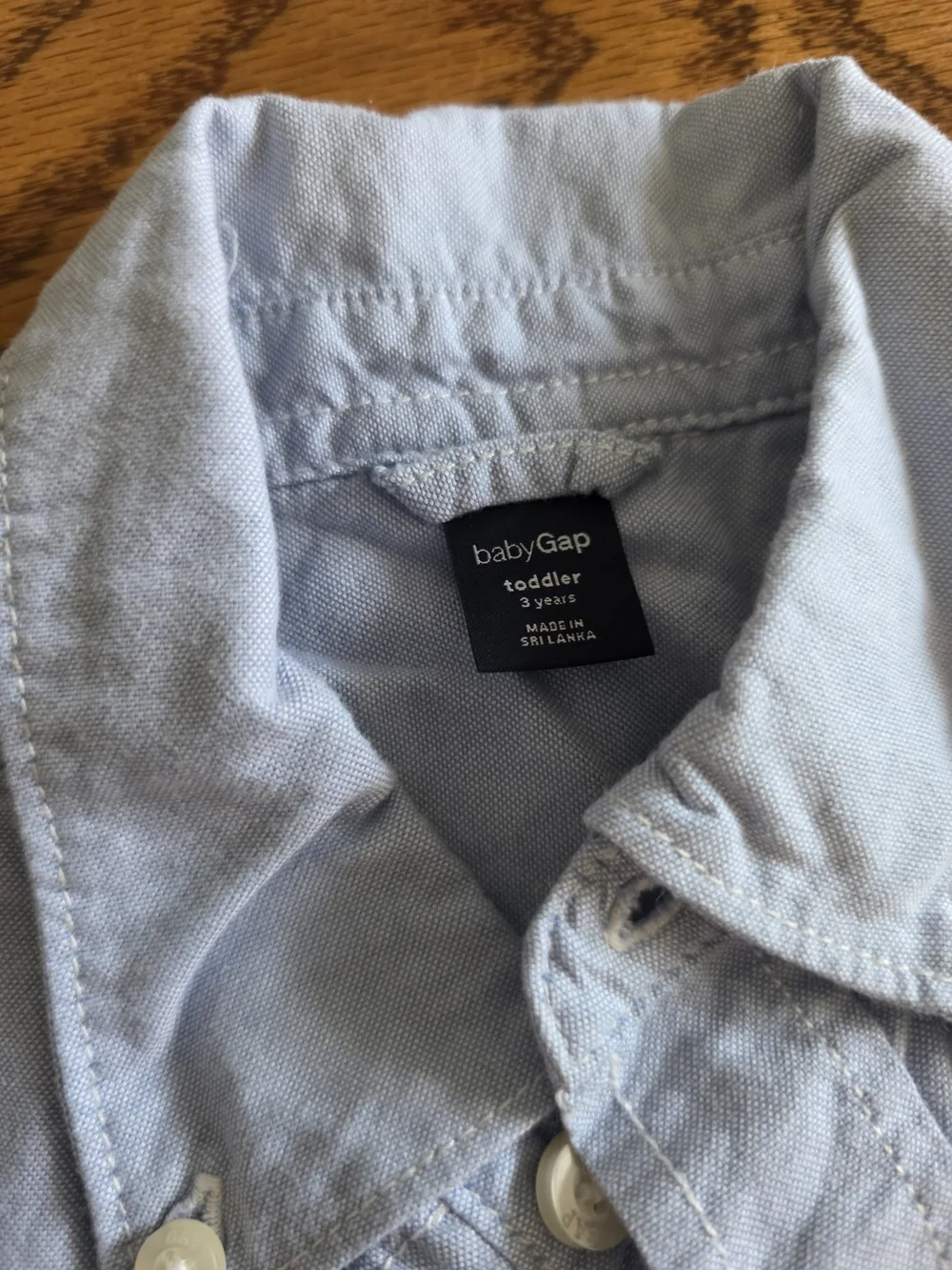 GAP Light Blue Button-Down Shirt with Chest Pocket